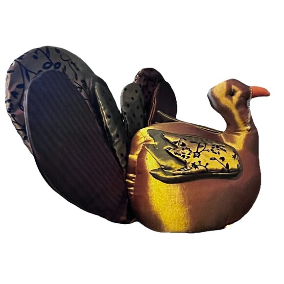 Pier 1 Imports Plush Turkey Fall Harvest Thanksgiving Decor Weighted Accent - Picture 2 of 9